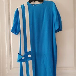 VINTAGE SILK short-sleeve shift dress